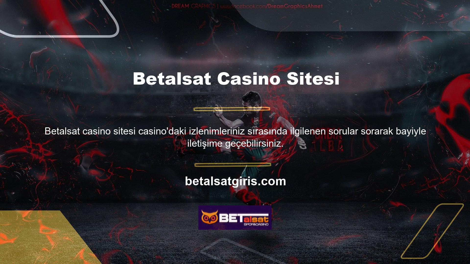 Betalsat Casino girişi Betalsat Bahis Sitesi, ilgili yasaların engellenmesini veya engellenmesini önlemek için site giriş adresini periyodik olarak değiştirir